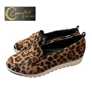 C Comfort by Predictions Women's Animal Print Leopard Slip-on Loafers Flats 9 9W